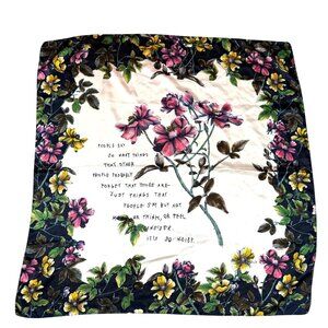 Women's Scarf Floral People Say Pink Flowers Vintage Square Headscarf